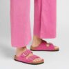 Arizona Shearling Suede Leather-Shearling Fuchsia Tulip