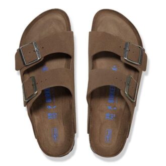 Arizona Soft Footbed Suede Leather Dark Tea Tonal
