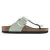 Gizeh Big Buckle Nubuck Leather Matcha