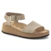 Glenda sandal i mocka och textil