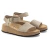 Glenda sandal i mocka och textil