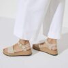 Glenda sandal i mocka och textil
