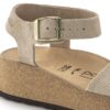 Glenda sandal i mocka och textil