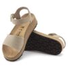 Glenda sandal i mocka och textil