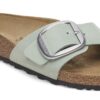 Madrid Big Buckle Nubuck Leather Pure Sage