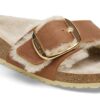 Madrid Big Buckle Shearling Naturläder Oljat