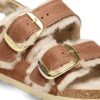 Milano Big Buckle Shearling Naturläder Oljat