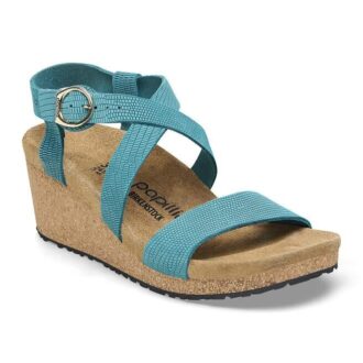 Sibyl med ring-spänne i präglat nubuckläder