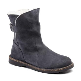 Uppsala Shearling Suede Leather Graphite