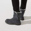 Uppsala Shearling Suede Leather Graphite