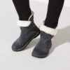 Uppsala Shearling Suede Leather Graphite